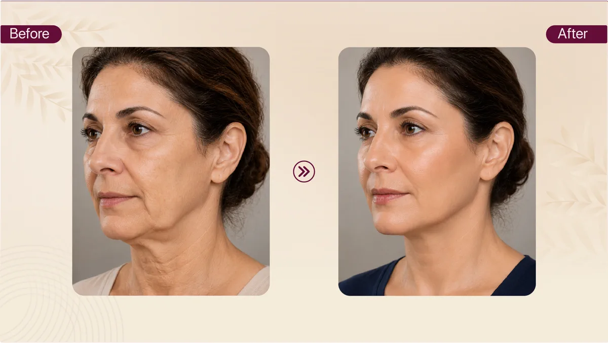 Skin treatment result 6 before and after