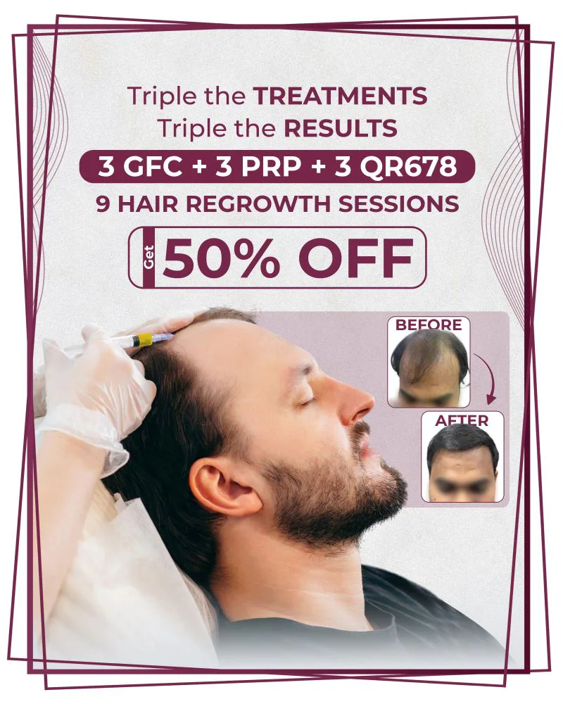 Dermatologist examining a patient's scalp