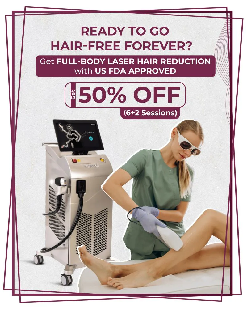 Laser hair reduction treatment at Layers Clinics